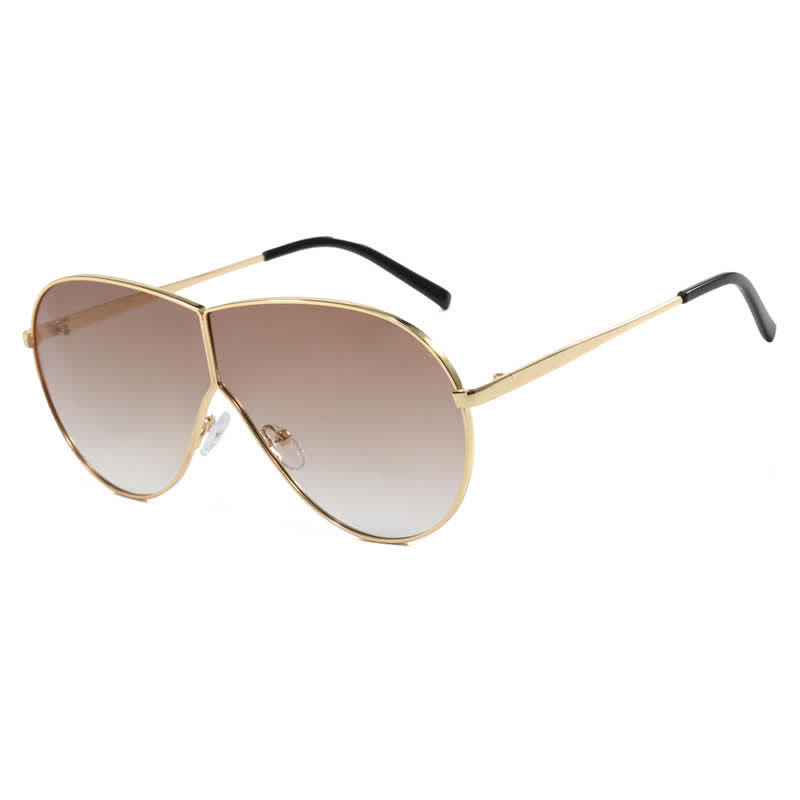 Spykay™ SG60915 Hipster One-piece Metal Temples Aviator Sunglasses