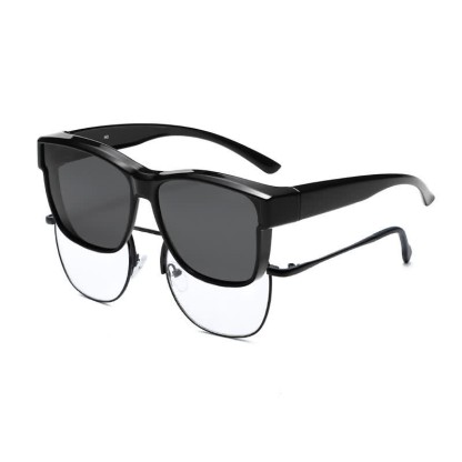 Spykay™ SG61038 Fit Over Glasses Square Frame Polarized Sunglasses - Black - image 3