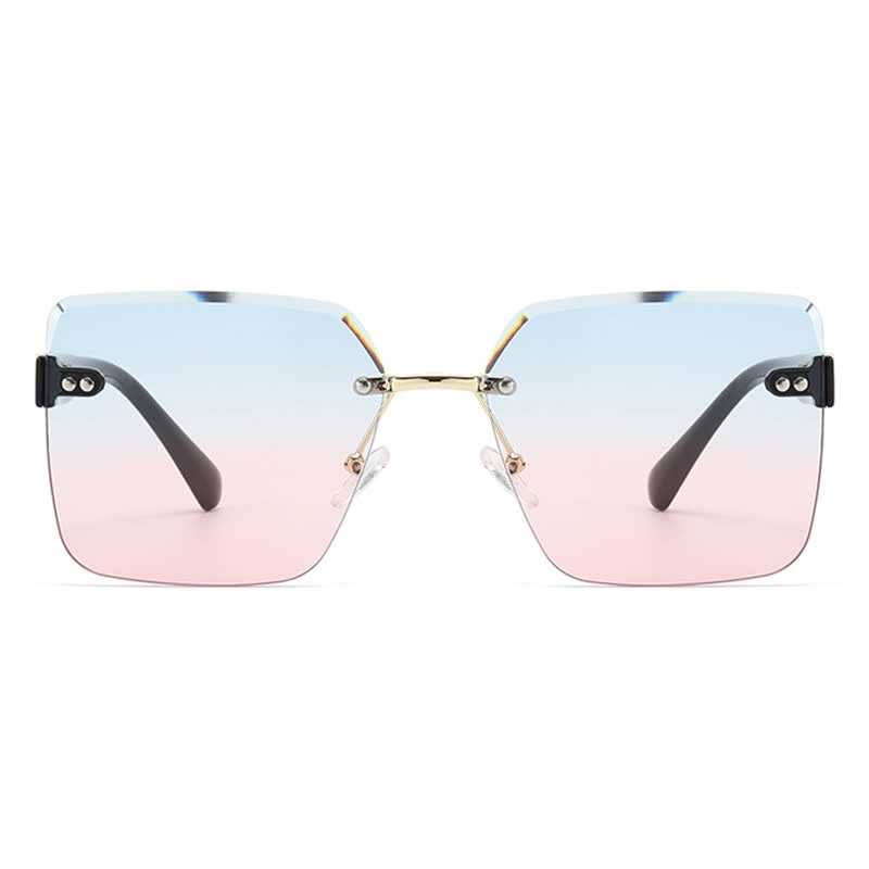 Spykay™ SG61018 Oversized Square Frame Hipster Rimless Sunglasses - image 19