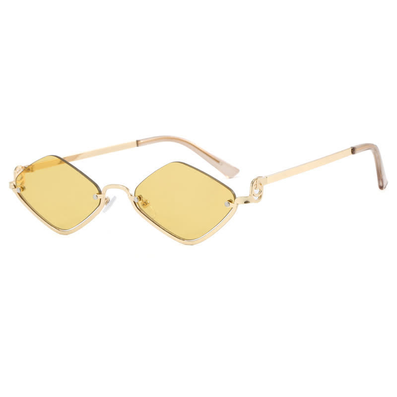 Spykay™ SG60868 Semi-Rimless Rhombus Small Frame Sunglasses - Yellow - image 23