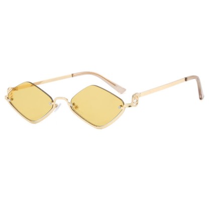 Spykay™ SG60868 Semi-Rimless Rhombus Small Frame Sunglasses - Yellow - image 23
