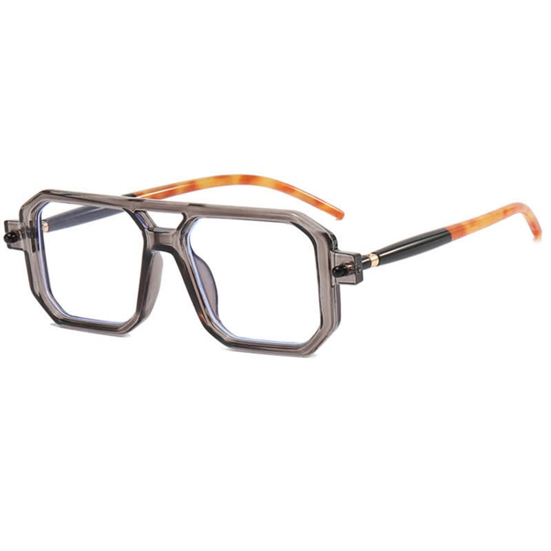 Spykay™ EG26767 Double Bridges Square Frame Glasses - Grey - image 8