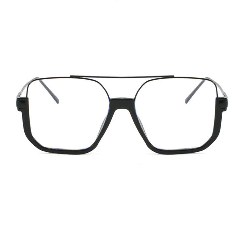 Spykay™ EG60688 Black Unisex Double Bridges Square Frame Semi-Rimless Eyeglasses - image 6