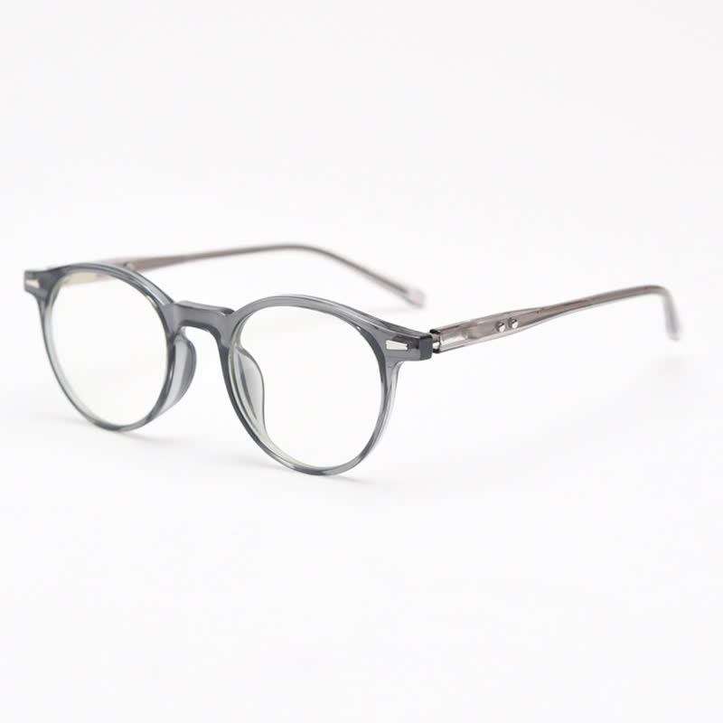 Spykay™ EG26869 Simple Round Frame Anti-blue Light Classic Glasses  - Grey - image 8