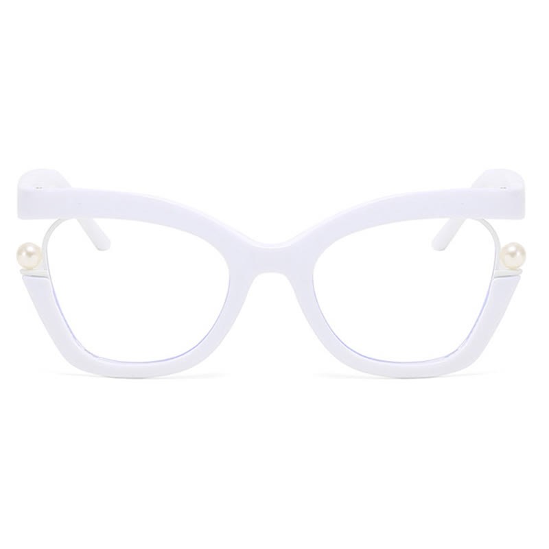 Spykay™ EG26758 Anti-blue Light Pearl Decor Irregular Oversized Eyeglasses - image 32