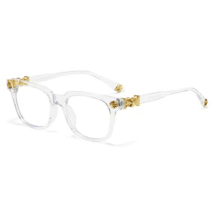 Spykay™ EG26756 Square Frame Cross Temples Classic Glasses - Clear/Golden - image 5
