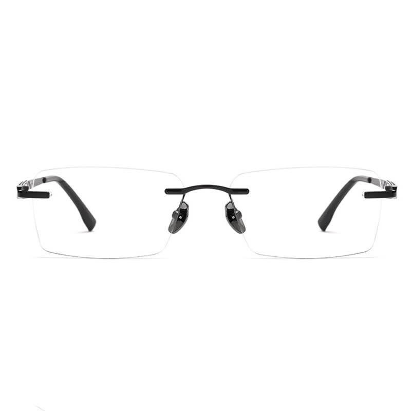 Spykay™ EG26903 Retro Simple Rectangle Frame Anti-blue Light Hipster Rimless Glasses - image 6