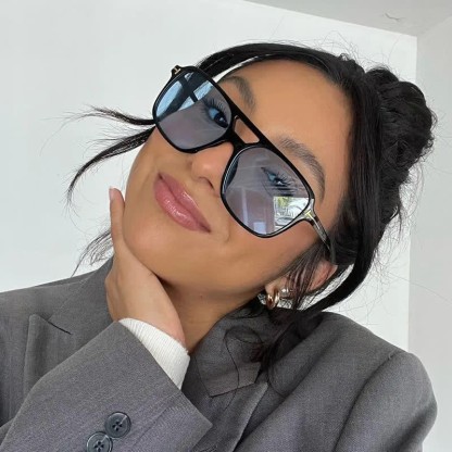 Spykay™ SG60710 Double Bridges Retro-Vintage Aviator Sunglasses - Black/Blue - image 28