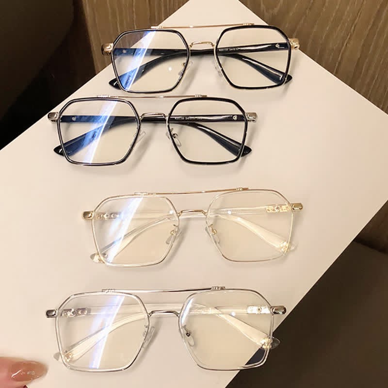 Spykay™ EG26920 Unsiex Square Frame Anti-blue Light Double Bridges Retro Glasses - image 4
