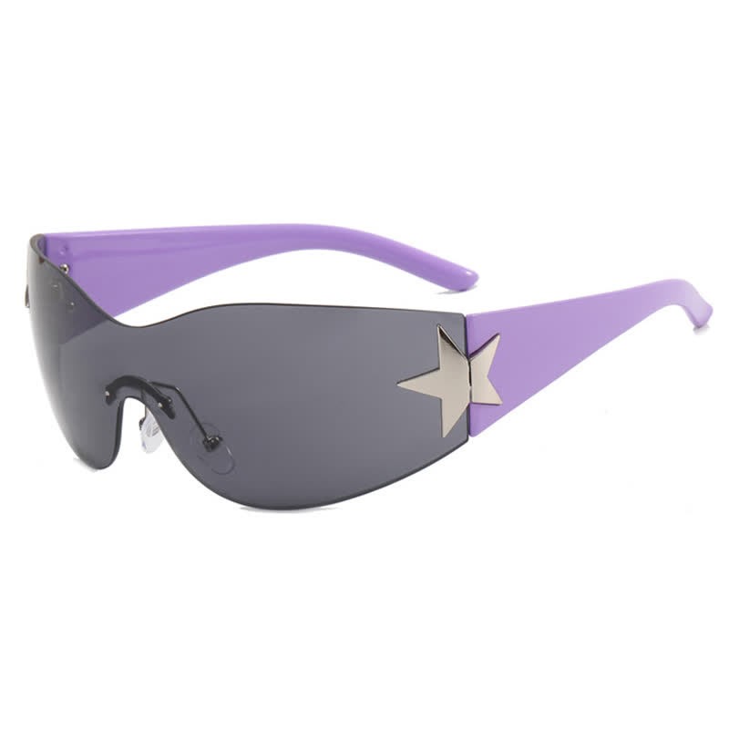 Spykay™ SG60726 Star One-piece Rimless Y2K Cyberpunk Aviator Sunglasses