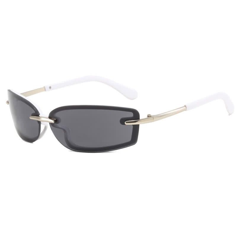 Spykay™ SG60850 Y2K Rimless Rectangle Frame Sunglasses - Grey/White - image 15