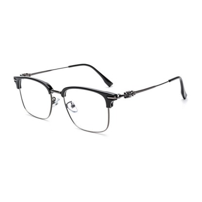 Spykay™ EG26924 Retro Gothic Cross Unisex Square Frame Anti-blue Light Browline Glasses - Dark Grey - image 11