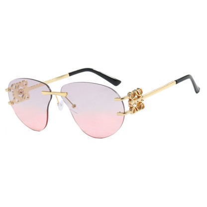 Spykay™ SG60909 Fashion Y2K Rimless Hollow-out Aviator Sunglasses