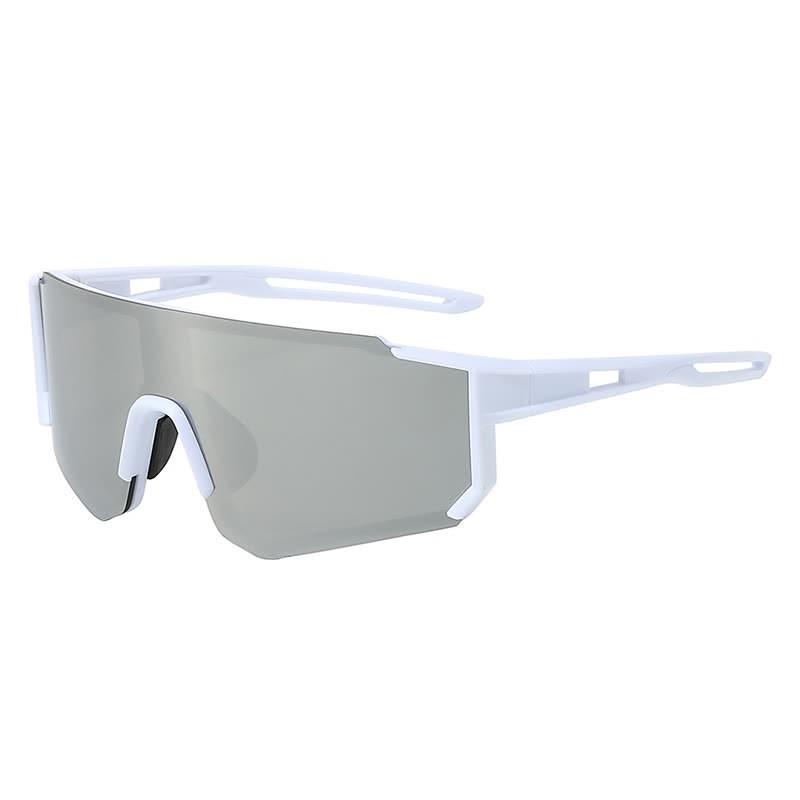 Spykay™ SG60745 Y2K One-Piece Sports Sunglasses - White/Silver - image 9