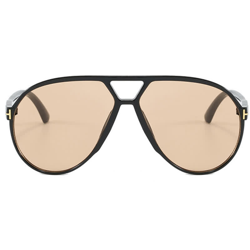 Spykay™ SG60858 Double Bridges 'T' Design Oversized Frame Hipster Aviator Sunglasses