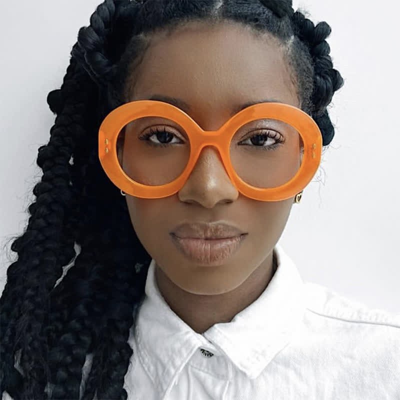 Spykay™ EG26784 Simple Oversized Round Frame Anti-blue Light Trendy Glasses