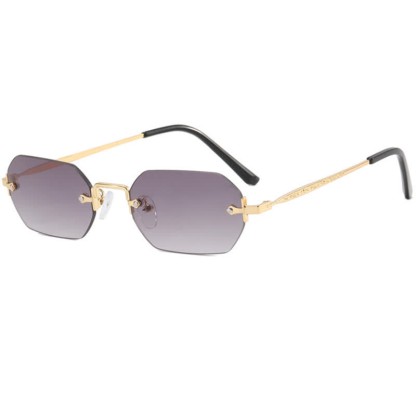 Spykay™ SG60884 Geometric Rimless Metal Temples Sunglasses
