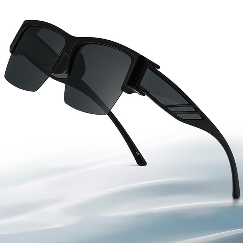 Spykay™ SG60954 Semi-Rimless Polarized Square Driving Sunglasses Fit Over Glasses for Women Men - image 4