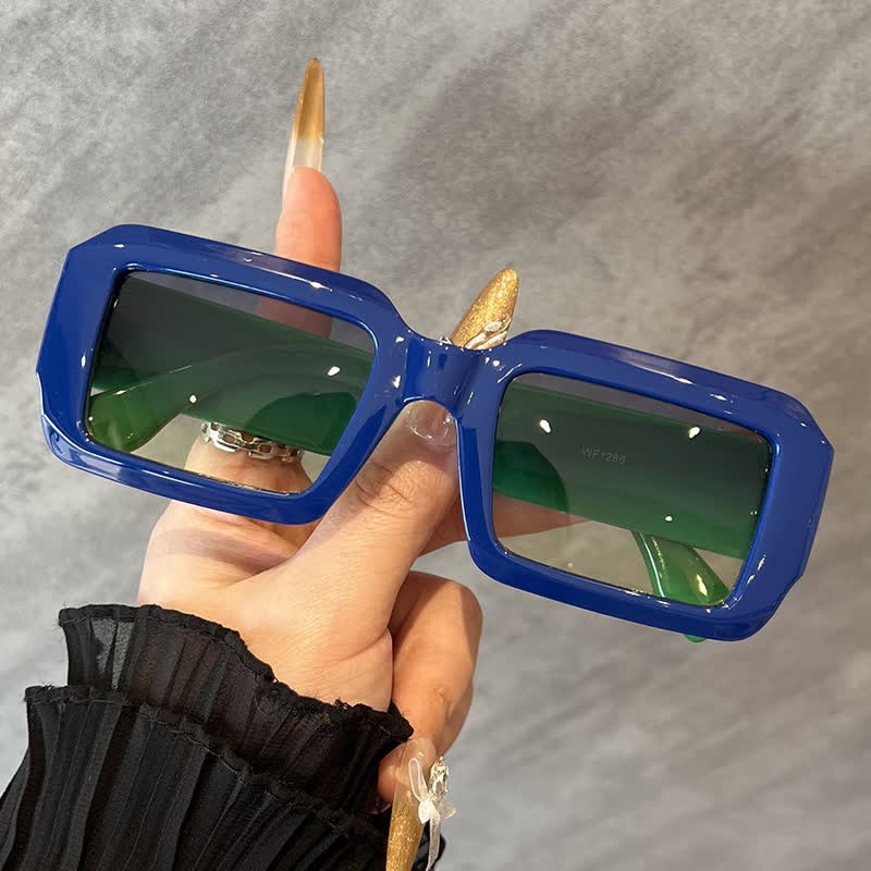 Spykay™ SG60843 Fashion Simple Rectangle Thick Frame Sunglasses