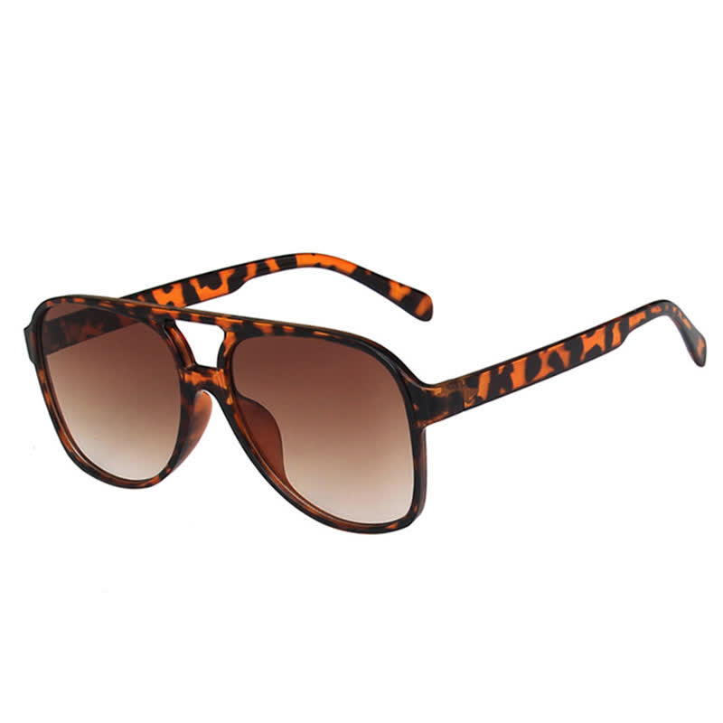 Spykay™ SG60670  Double Bridges Fashion Aviator Sunglasses - Leopard Print/Brown - image 38