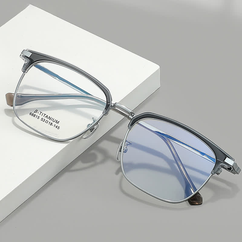 Spykay™ EG26899 Simple Anti-blue Light Square Frame Browline Glasses - image 9