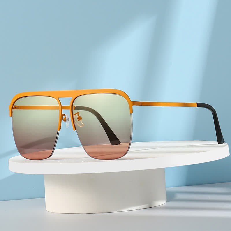 Spykay™ SG60864 Square Frame Semi-Rimless Oversized Sunglasses - image 25