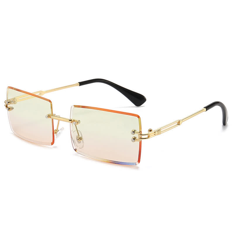 Spykay™ SG60744 Rimless Rectangle Frame Fashion Sunglasses - Yellow/Pink - image 41