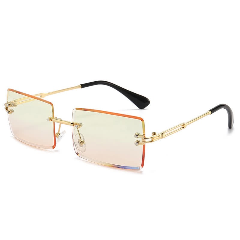 Spykay™ SG60744 Rimless Rectangle Frame Fashion Sunglasses - Yellow/Pink - image 41