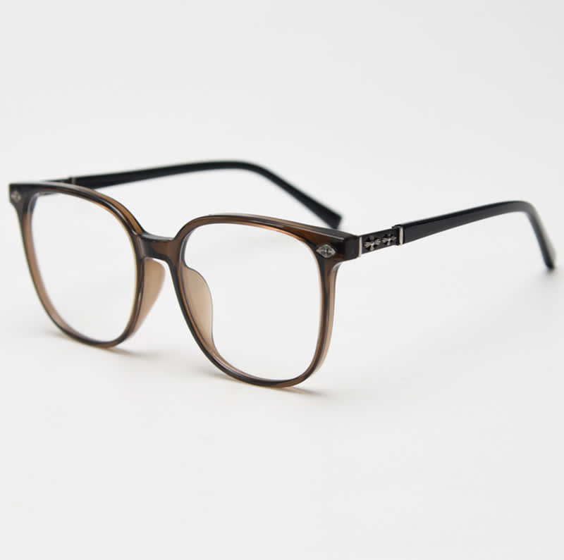 Spykay™ EG26916 Unsiex Retro Square Large Frame Fashion Anti-blue Light Glasses - Brown - image 7