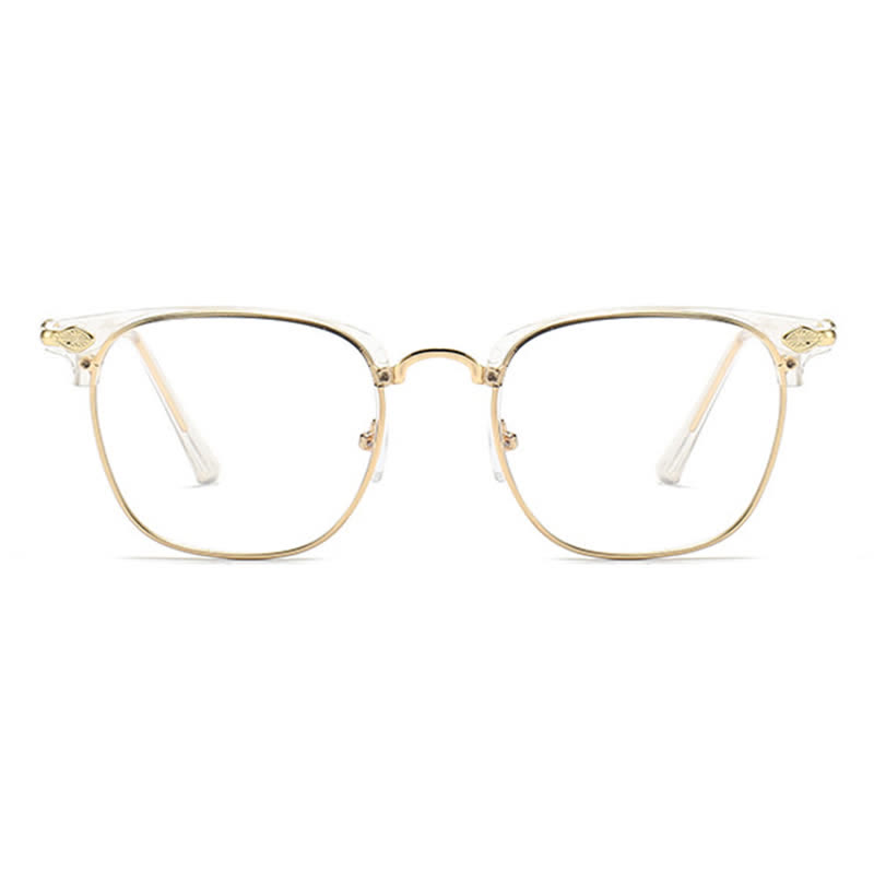 Spykay™ EG26834 Semi-Rimless Unisex Retro Square Frame Anti-blue Light Browline Glasses - image 8
