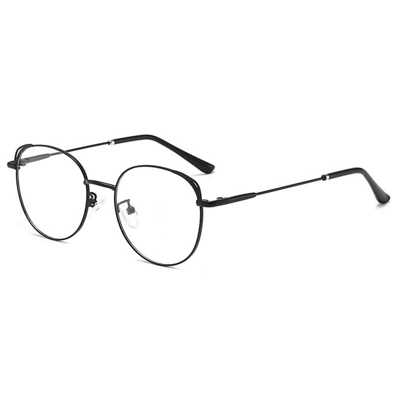 Spykay™ EG26840 Fashion Cat-Eye Metal Oval Frame Anti-blue Light Glasses - Black - image 20