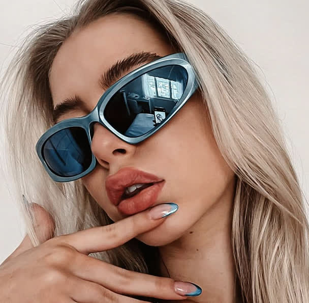 Spykay™ SG60712 Y2K Punk Oval Frame Sunglasses