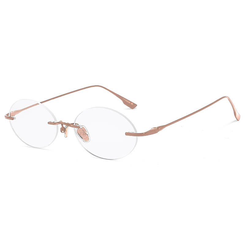 Spykay™ EG26848 Lightweight Rimless Oval Titanium Frame Anti-blue Light Glasses - image 6