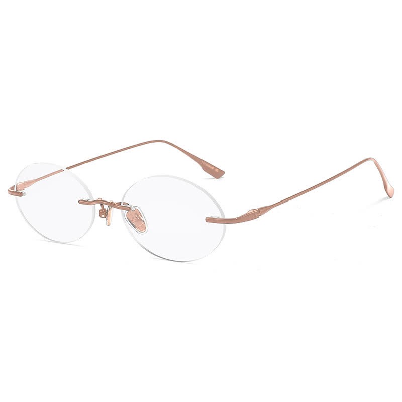 Spykay™ EG26848 Lightweight Rimless Oval Titanium Frame Anti-blue Light Glasses - image 6