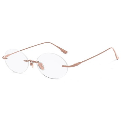 Spykay™ EG26848 Lightweight Rimless Oval Titanium Frame Anti-blue Light Glasses - image 6
