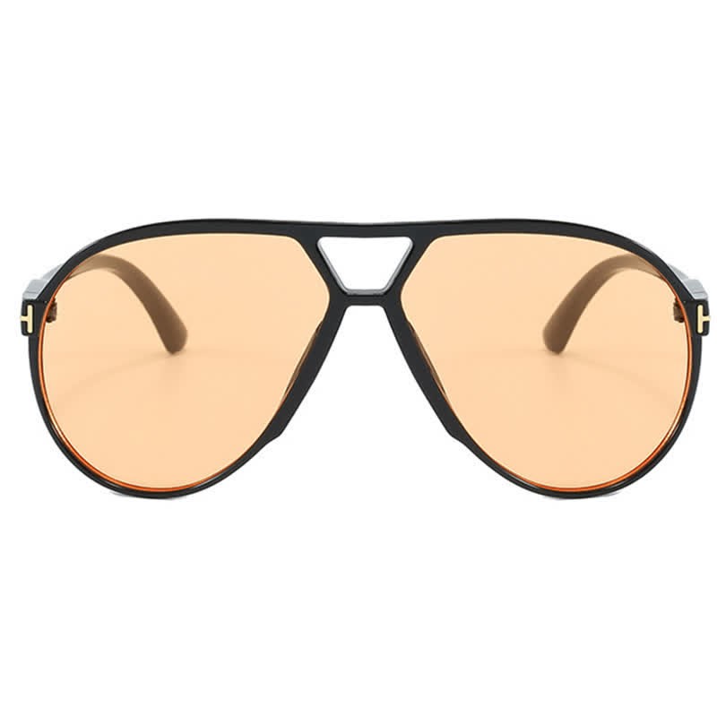 Spykay™ SG60858 Double Bridges 'T' Design Oversized Frame Hipster Aviator Sunglasses