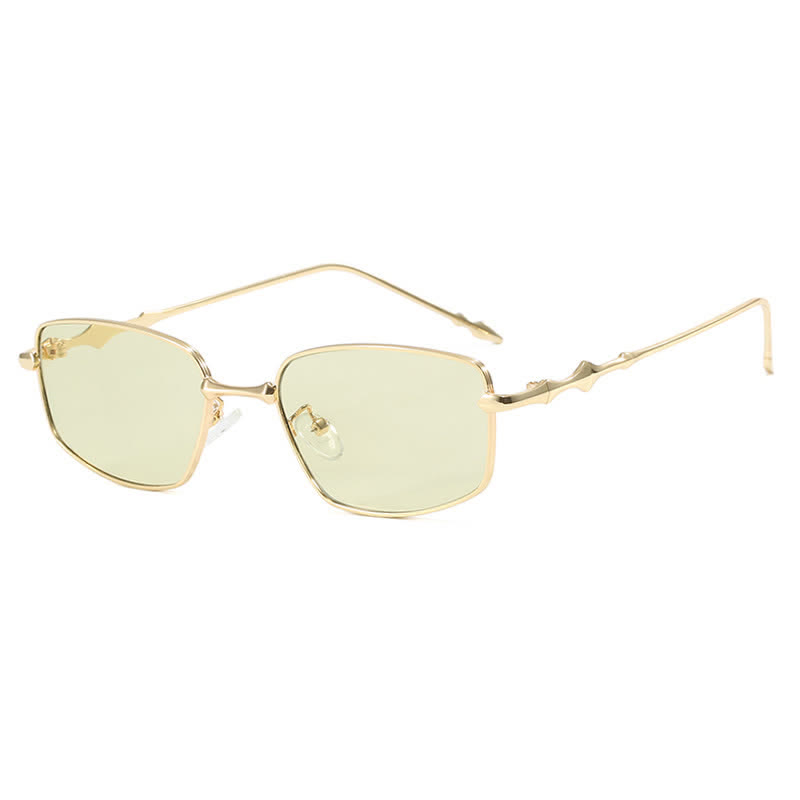 Spykay™ SG60666 Metal Rectangle Frame Sunglasses - Golden/Green - image 17