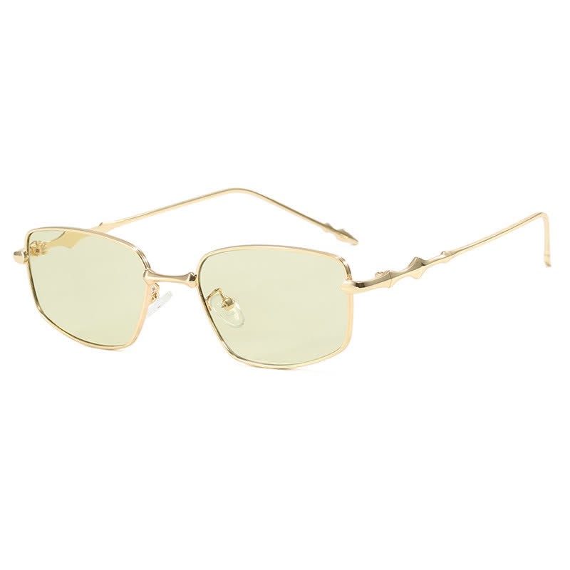 Spykay™ SG60666 Metal Rectangle Frame Sunglasses - Golden/Green - image 17