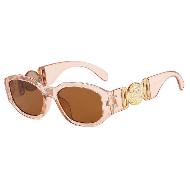 Spykay™ SG60708 Geometric Frames Thickened Temples Sunglasses - Champagne - image 20