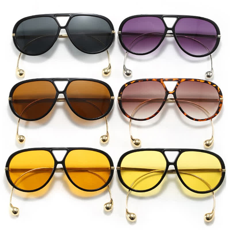 Spykay™ SG60673 Double Bridges Metal Temples Aviator Sunglasses - image 28