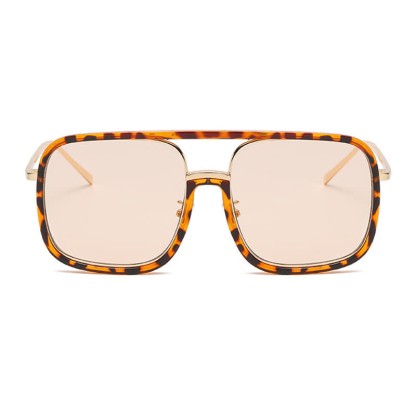 Spykay™ SG60732 Tortoise Pattern Flat Top Square Frame Double Bridges Sunglasses - image 6