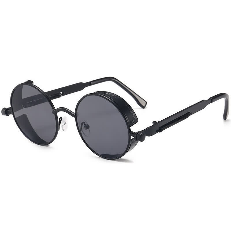 Spykay™ SG60945 Retro Punk Round Frame Spring Temples Sunglasses - image 5