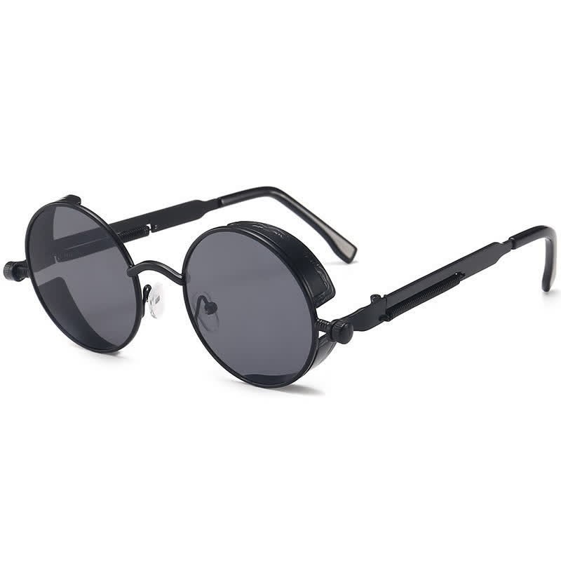 Spykay™ SG60945 Retro Punk Round Frame Spring Temples Sunglasses - image 5