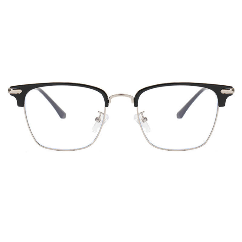 Spykay™ EG26833 Semi-Rimless Retro Square Frame Anti-blue Light Browline Glasses - image 9