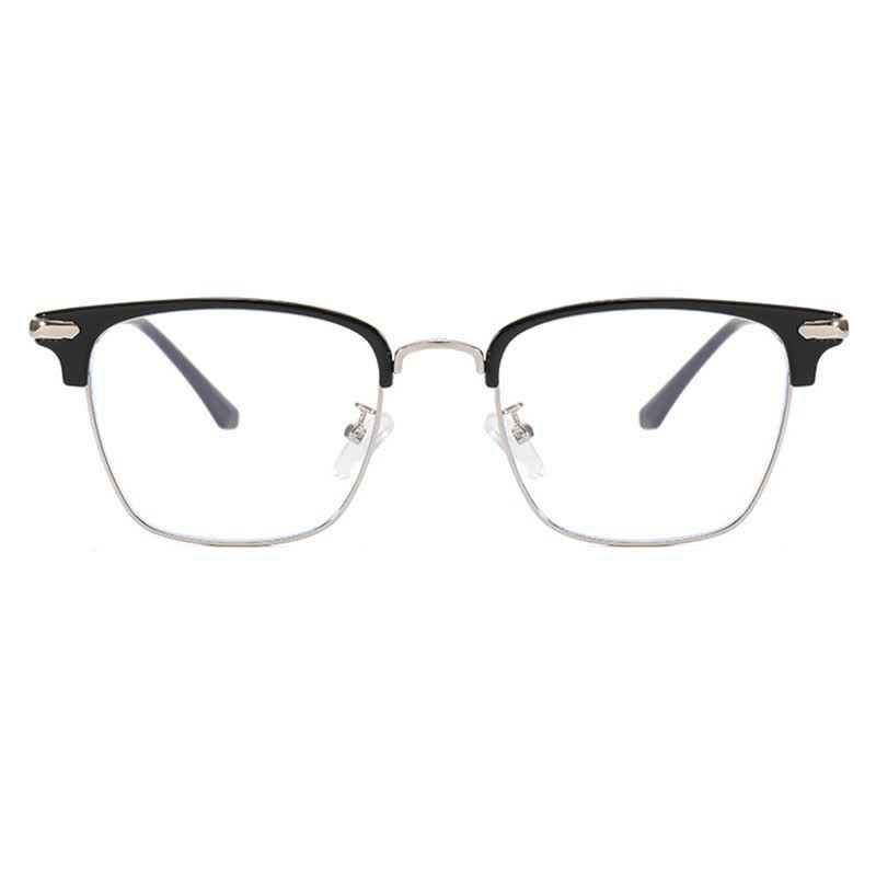 Spykay™ EG26833 Semi-Rimless Retro Square Frame Anti-blue Light Browline Glasses - image 9