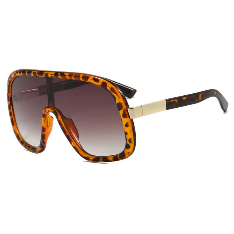 Spykay™ SG60952 Flat Top Double Bridges Oversized Trendy Aviator Sunglasses - Leopard - image 18