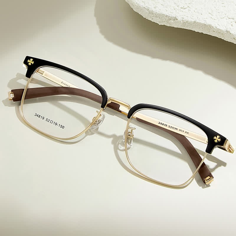 Spykay™ EG26925 Gothic Cross Unisex Square Frame Anti-blue Light Retro Browline Glasses - image 12