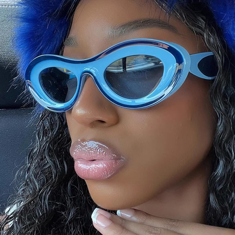 Spykay™ SG1011 Y2K Oval Frame Dopamine Color Sunglasses