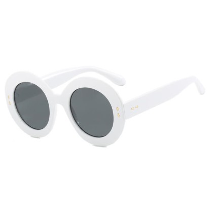 Spykay™ SG60923 Simple Oversized Round Frame Trendy Sunglasses - White - image 15