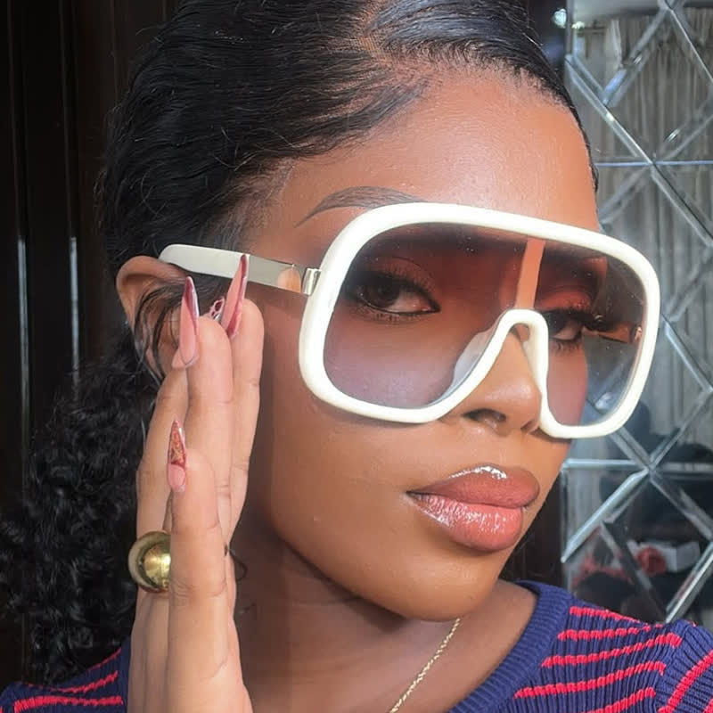 Spykay™ SG60952 Flat Top Double Bridges Oversized Trendy Aviator Sunglasses - image 14